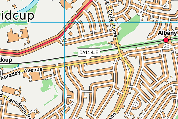 DA14 4JE map - OS VectorMap District (Ordnance Survey)