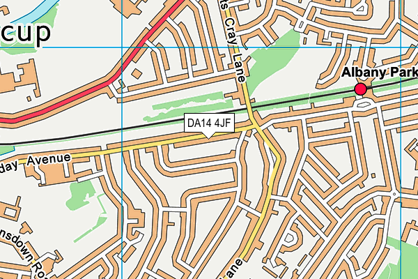 DA14 4JF map - OS VectorMap District (Ordnance Survey)