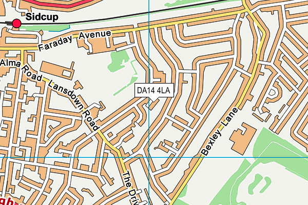 DA14 4LA map - OS VectorMap District (Ordnance Survey)