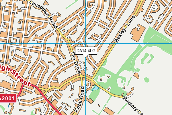 DA14 4LG map - OS VectorMap District (Ordnance Survey)