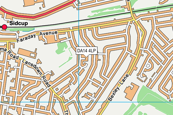 DA14 4LP map - OS VectorMap District (Ordnance Survey)