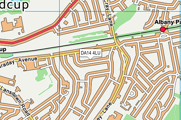 DA14 4LU map - OS VectorMap District (Ordnance Survey)