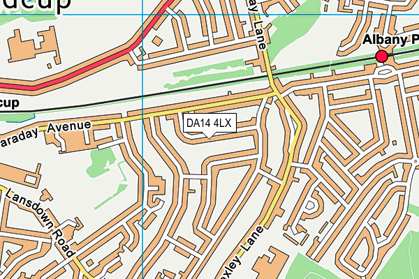 DA14 4LX map - OS VectorMap District (Ordnance Survey)