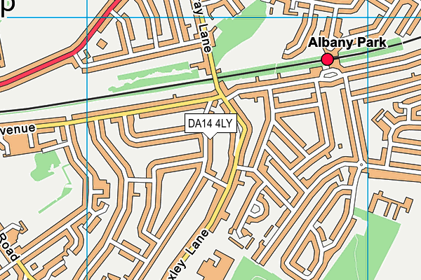DA14 4LY map - OS VectorMap District (Ordnance Survey)