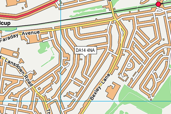 DA14 4NA map - OS VectorMap District (Ordnance Survey)
