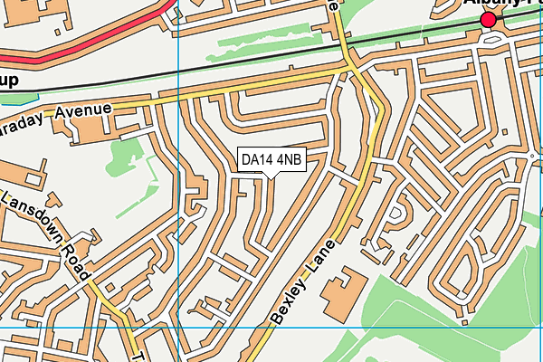 DA14 4NB map - OS VectorMap District (Ordnance Survey)