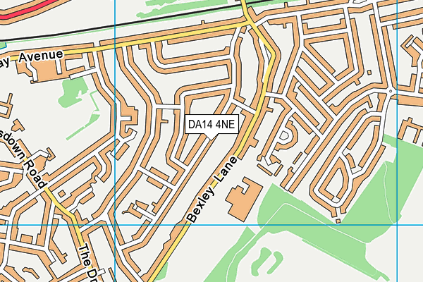 DA14 4NE map - OS VectorMap District (Ordnance Survey)
