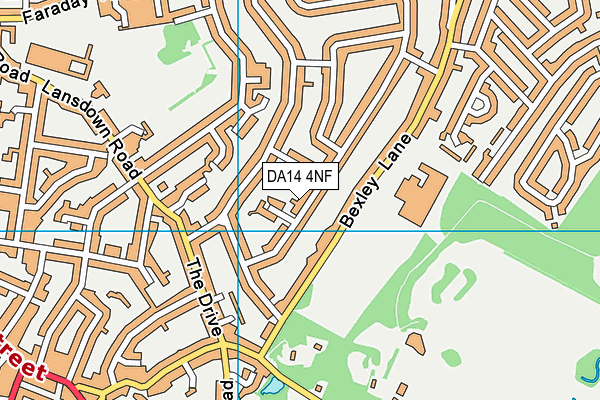 DA14 4NF map - OS VectorMap District (Ordnance Survey)