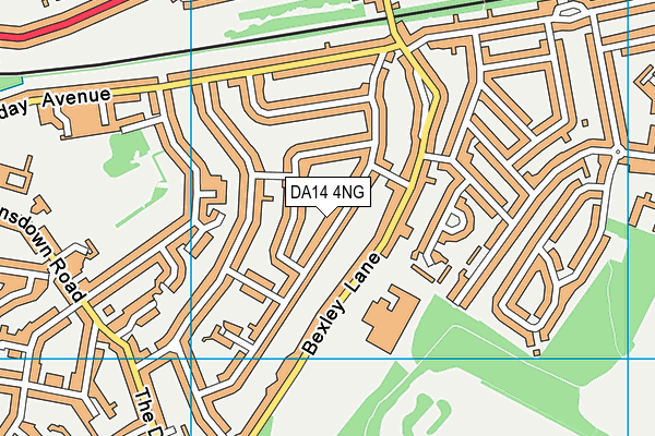 DA14 4NG map - OS VectorMap District (Ordnance Survey)
