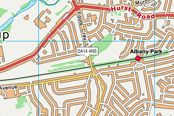 DA14 4NS map - OS VectorMap District (Ordnance Survey)