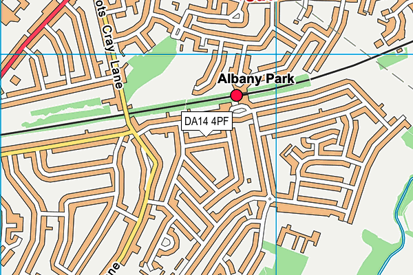 DA14 4PF map - OS VectorMap District (Ordnance Survey)