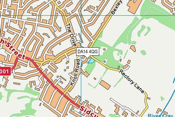 DA14 4QG map - OS VectorMap District (Ordnance Survey)