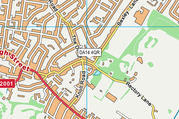 DA14 4QR map - OS VectorMap District (Ordnance Survey)