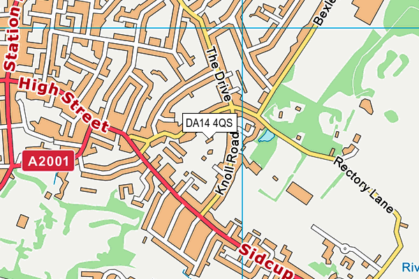 DA14 4QS map - OS VectorMap District (Ordnance Survey)
