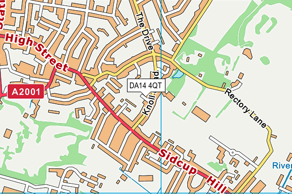 DA14 4QT map - OS VectorMap District (Ordnance Survey)