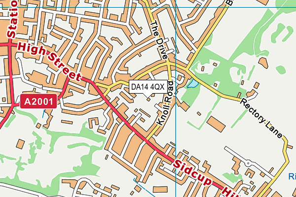 DA14 4QX map - OS VectorMap District (Ordnance Survey)