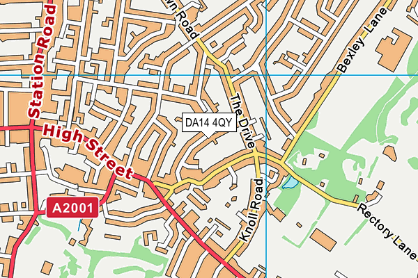 DA14 4QY map - OS VectorMap District (Ordnance Survey)