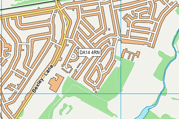 DA14 4RN map - OS VectorMap District (Ordnance Survey)