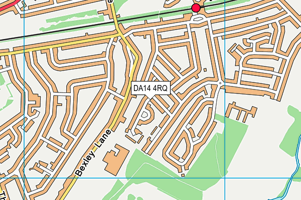 DA14 4RQ map - OS VectorMap District (Ordnance Survey)
