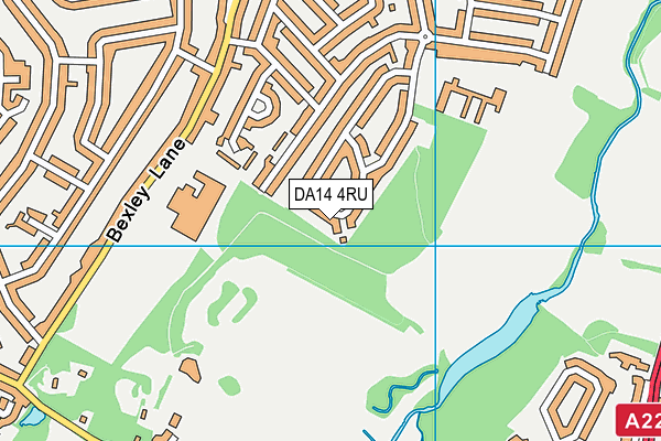 DA14 4RU map - OS VectorMap District (Ordnance Survey)