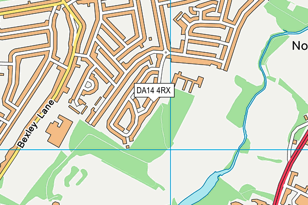 DA14 4RX map - OS VectorMap District (Ordnance Survey)