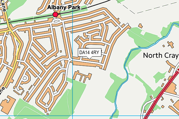 DA14 4RY map - OS VectorMap District (Ordnance Survey)