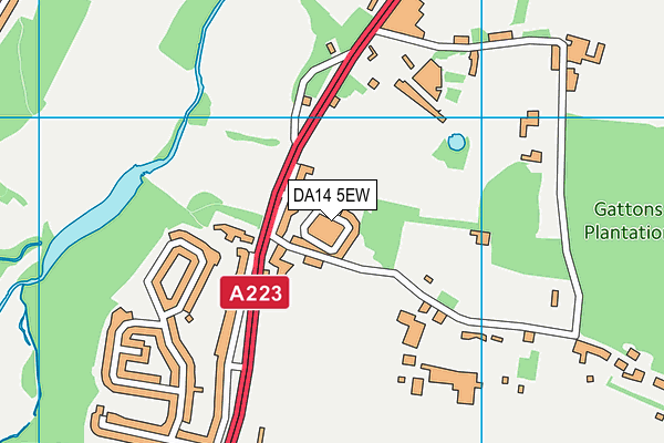 DA14 5EW map - OS VectorMap District (Ordnance Survey)