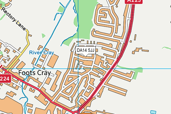 DA14 5JJ map - OS VectorMap District (Ordnance Survey)