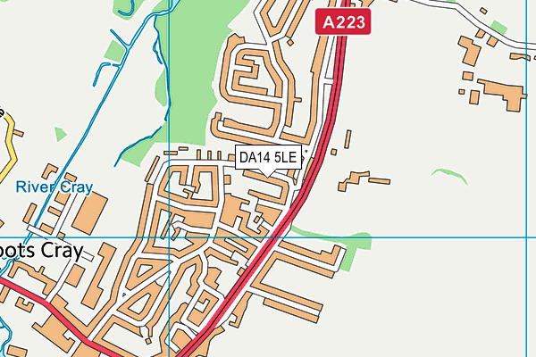 DA14 5LE map - OS VectorMap District (Ordnance Survey)