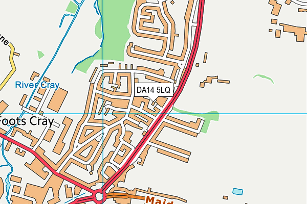 DA14 5LQ map - OS VectorMap District (Ordnance Survey)