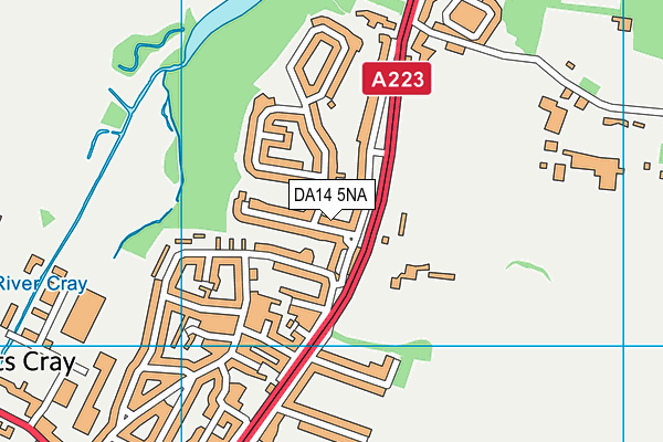 DA14 5NA map - OS VectorMap District (Ordnance Survey)