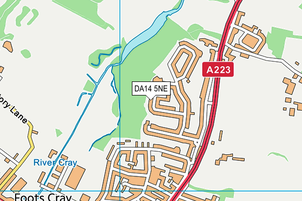 DA14 5NE map - OS VectorMap District (Ordnance Survey)