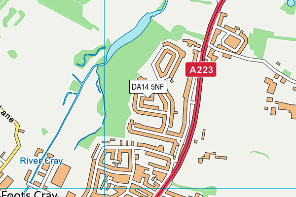 DA14 5NF map - OS VectorMap District (Ordnance Survey)
