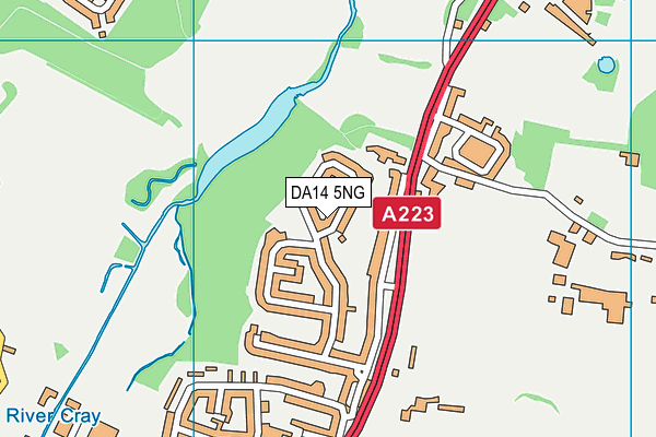 DA14 5NG map - OS VectorMap District (Ordnance Survey)