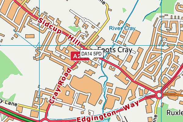 DA14 5PD map - OS VectorMap District (Ordnance Survey)