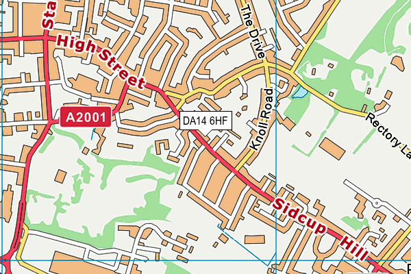 DA14 6HF map - OS VectorMap District (Ordnance Survey)