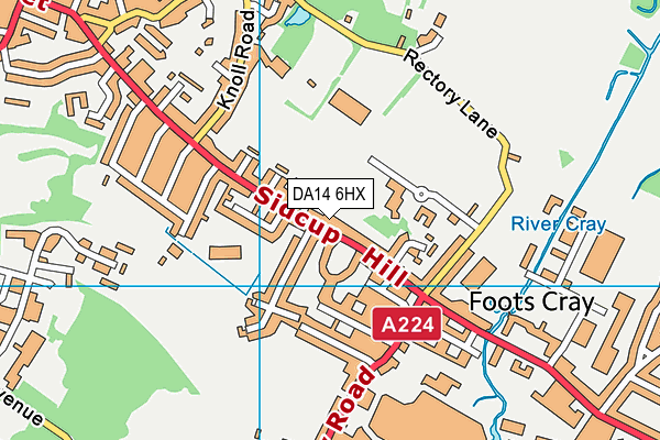 DA14 6HX map - OS VectorMap District (Ordnance Survey)