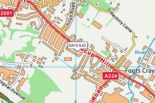 DA14 6JQ map - OS VectorMap District (Ordnance Survey)