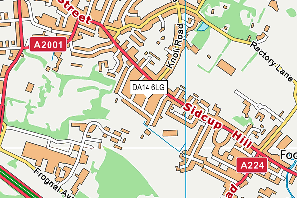 DA14 6LG map - OS VectorMap District (Ordnance Survey)