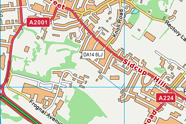 DA14 6LJ map - OS VectorMap District (Ordnance Survey)