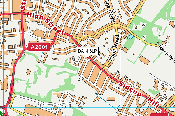 DA14 6LP map - OS VectorMap District (Ordnance Survey)
