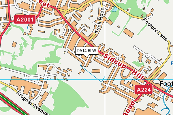 Sidcup & Districts Conservative Club map (DA14 6LW) - OS VectorMap District (Ordnance Survey)