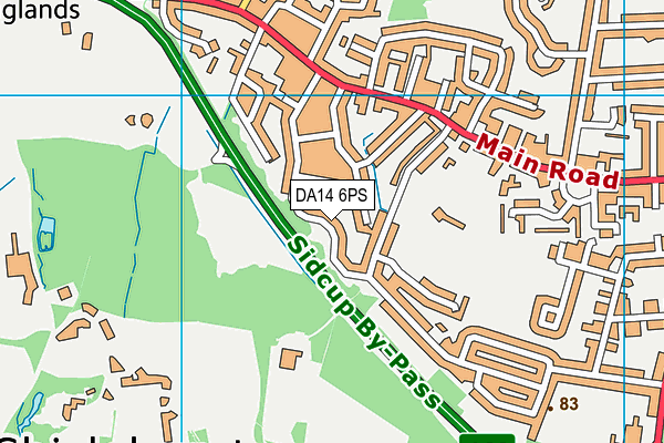DA14 6PS map - OS VectorMap District (Ordnance Survey)