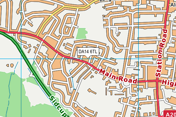 DA14 6TL map - OS VectorMap District (Ordnance Survey)