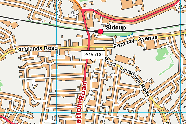 DA15 7DG map - OS VectorMap District (Ordnance Survey)