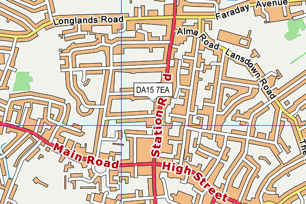 DA15 7EA map - OS VectorMap District (Ordnance Survey)
