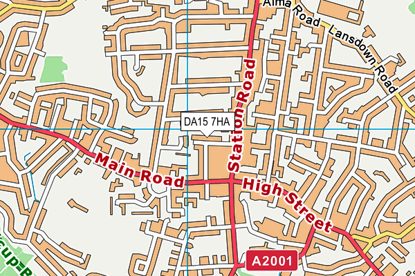 DA15 7HA map - OS VectorMap District (Ordnance Survey)