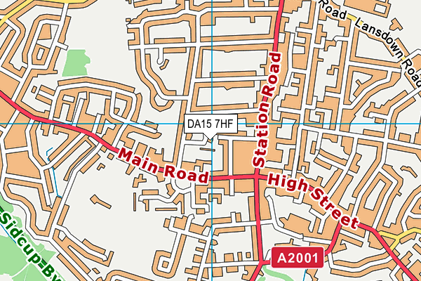 DA15 7HF map - OS VectorMap District (Ordnance Survey)