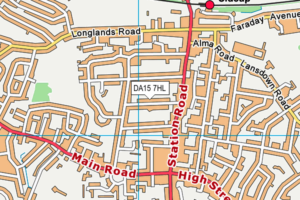 DA15 7HL map - OS VectorMap District (Ordnance Survey)