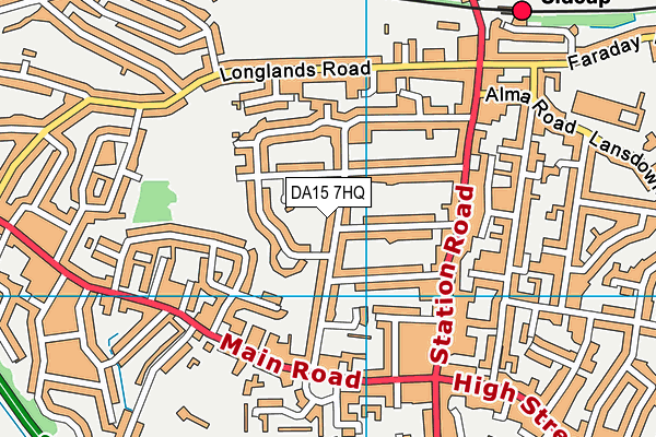 DA15 7HQ map - OS VectorMap District (Ordnance Survey)